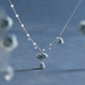 Flocked Lily Of The Valley Flower High-End Necklace Chain