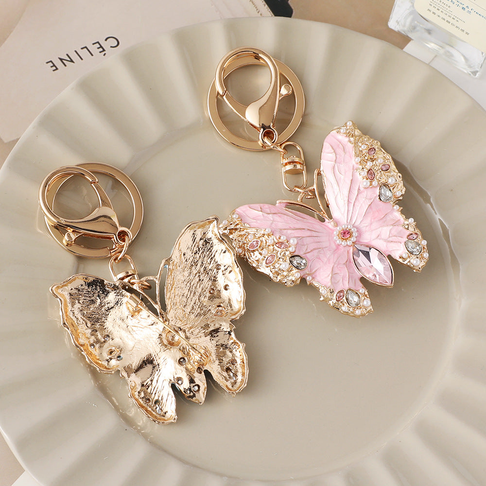 Royal Enamel Dripping premium Oil Coat Butterfly Brooch Keychain