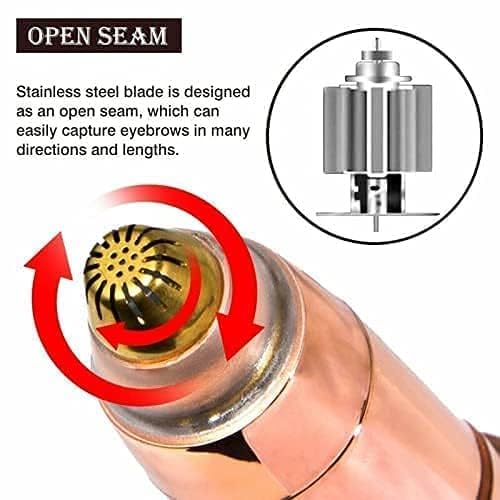 Flawless Eyebrow Trimmer for women. Pianless,Touch sensitive,18K Gold Platted Battery operated Eyebrow Hair Remover For women. Battery not included.