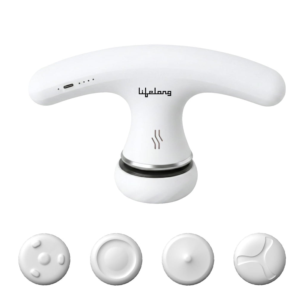 Lifelong Full Body Massager Machine for Pain Relief | Body & Back Pain Relief Product | Handheld Electric Manipol Mini Massager | 5-Speed Settings | Best Gift for Women & Men (LLM270, Brown)