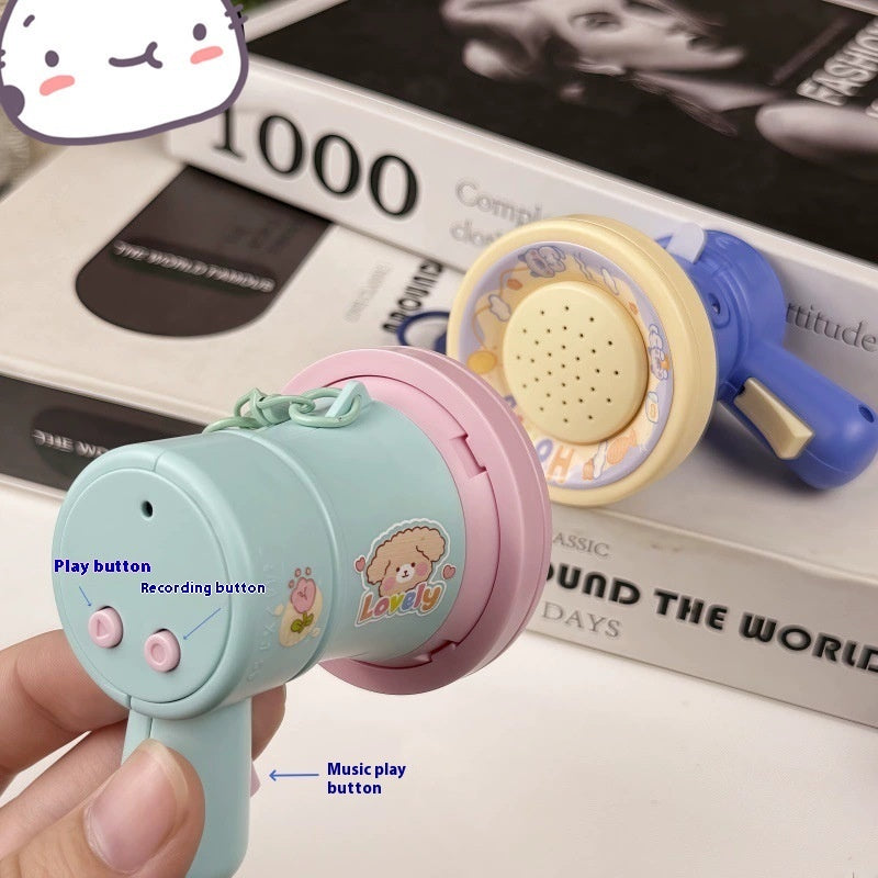 Cartoon Recording Small Horn Keychain Toy Ornament