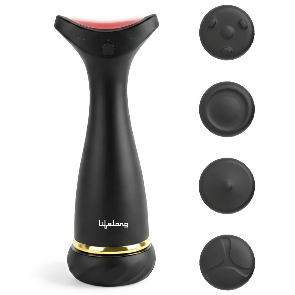 Lifelong Full Body Massager Machine for Pain Relief | Body & Back Pain Relief Product | Handheld Electric Manipol Mini Massager | 5-Speed Settings | Best Gift for Women & Men (LLM270, Brown)