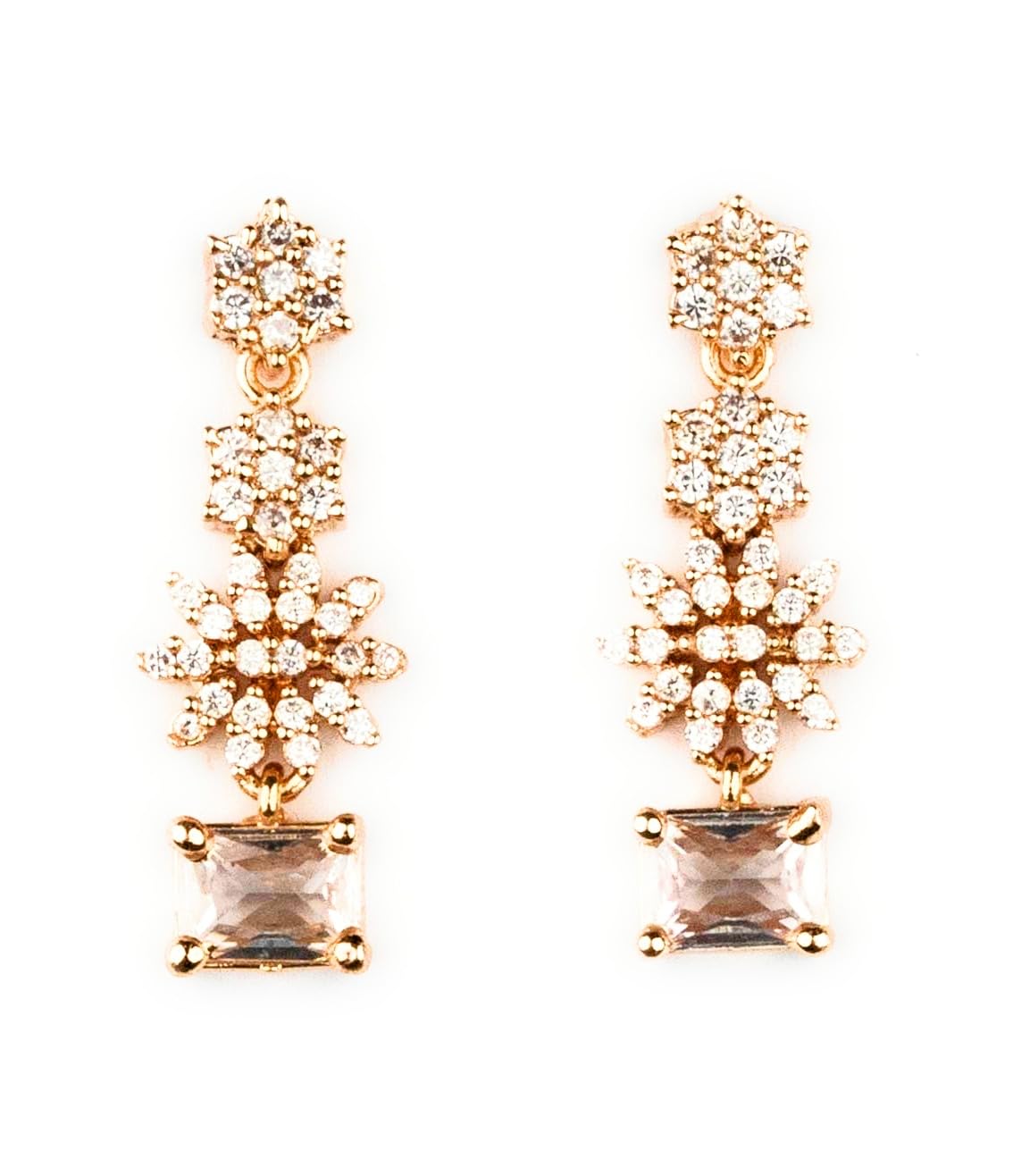 Sasitrends American Diamond Micro Gold Plated Necklace Set For Women