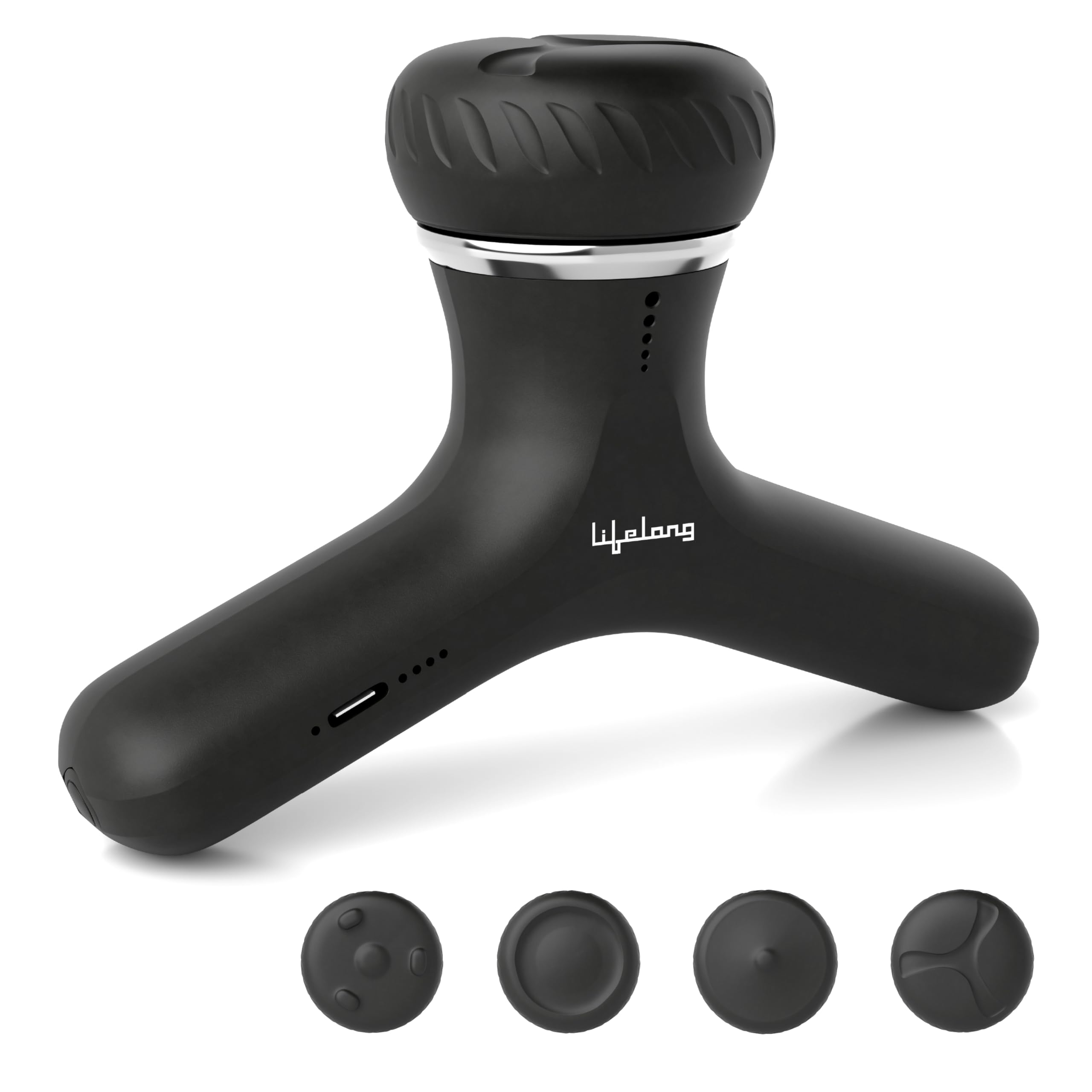 Lifelong Full Body Massager Machine for Pain Relief | Body & Back Pain Relief Product | Handheld Electric Manipol Mini Massager | 5-Speed Settings | Best Gift for Women & Men (LLM270, Brown)