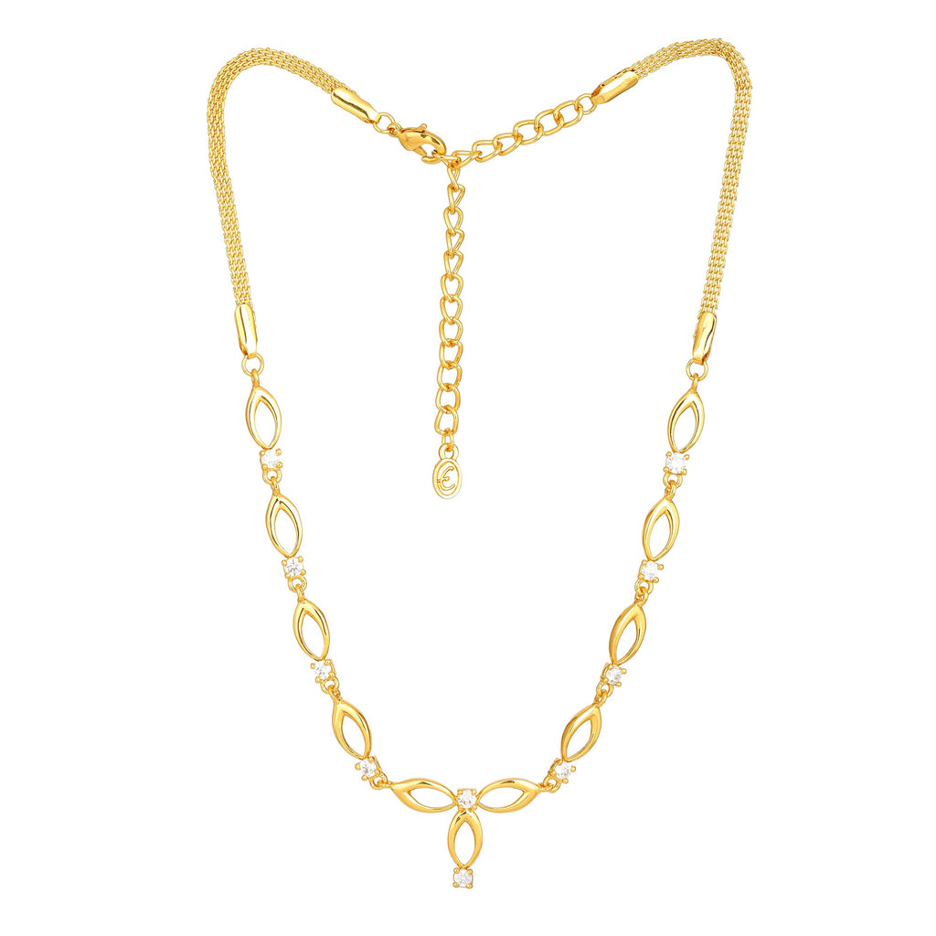 Estele Jewellery Sets for Women Gold Plated Bridal Necklace Jewellery Set with Earrings