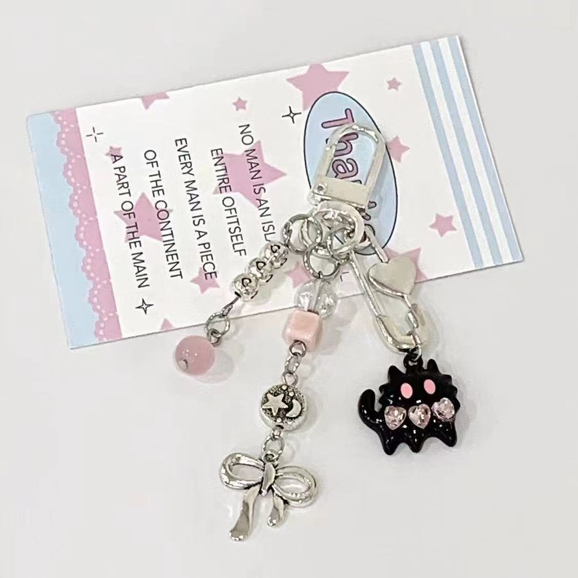 Beaded Pendant Keychain Bag Charm