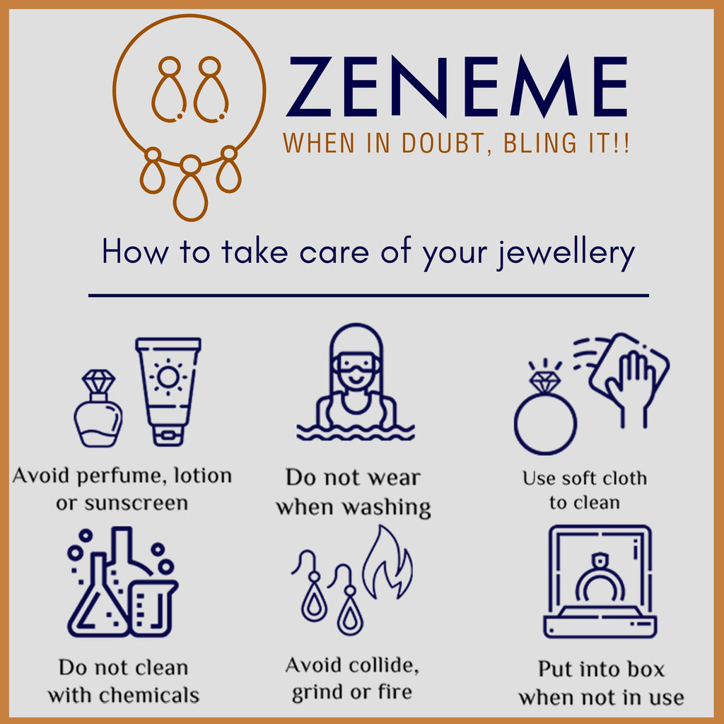 ZENEME Rhodium Plated Silver Toned American Diamond Studded Shimmery Leaf Pendant & Earring Jewellery Set for Women & Gifts For Girls