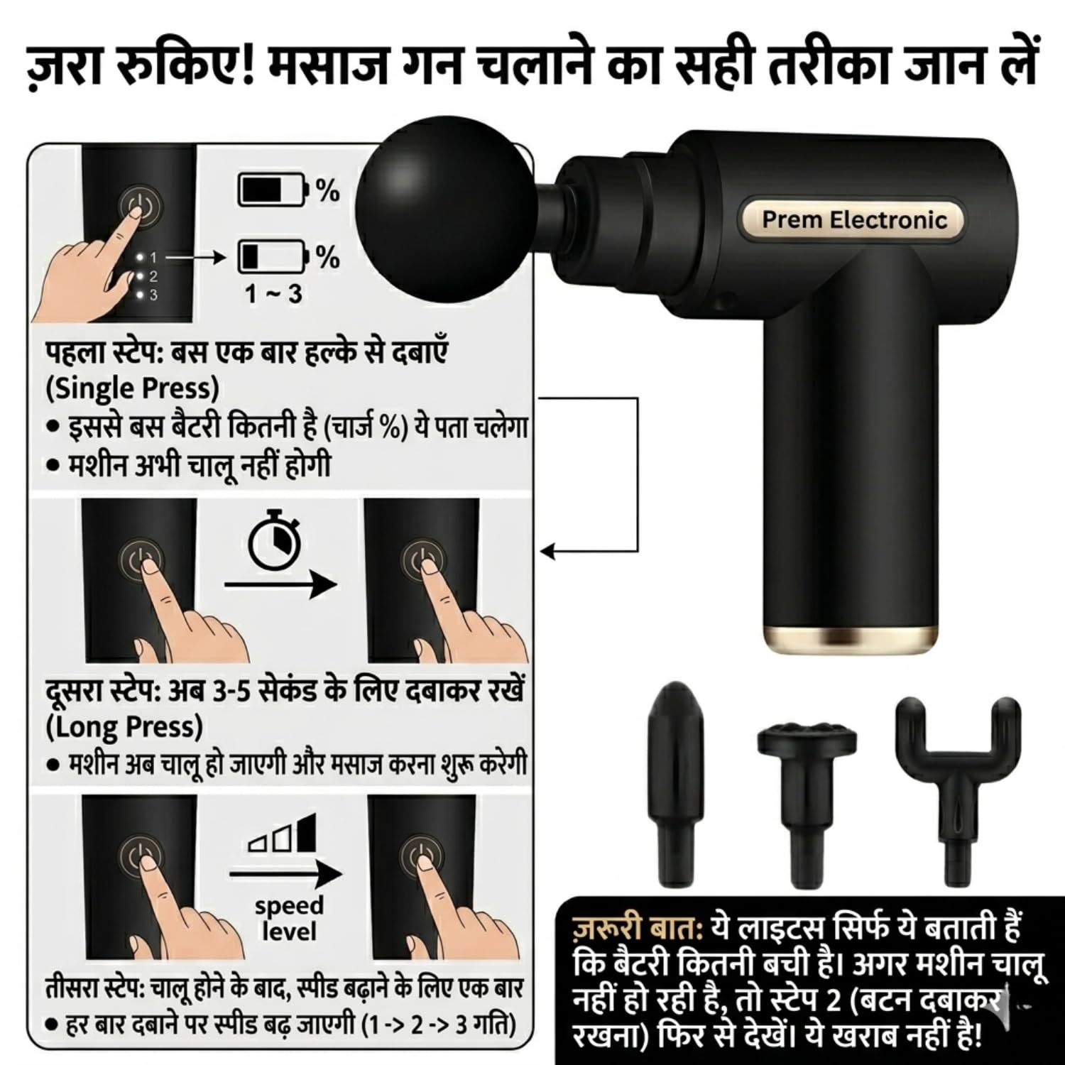 Deep Tissue Massage Gun for Full Body Pain Relief, 6 Speed Levels, Normal & Turbo Modes, 4 Massage Heads, Type-C Charging, Cordless & Quiet Body Massager for Men & Women Mind Relex massage.