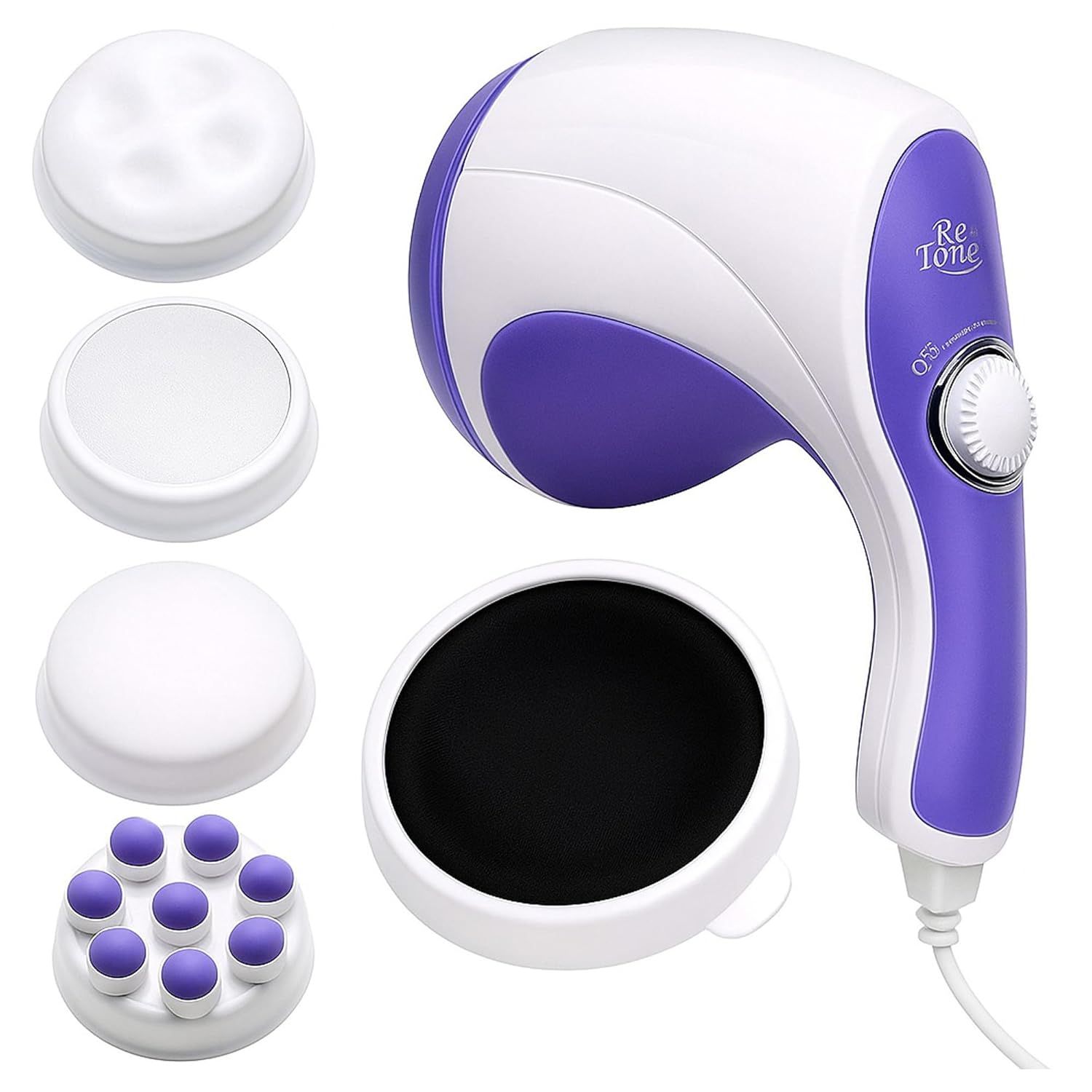 Concepta Full Body Massager for Pain Relief – Electric Massage Machine for Body Pain Relief | Full Body Massager for Back, Neck, Legs & Shoulder | For Men & Women | Corded, White