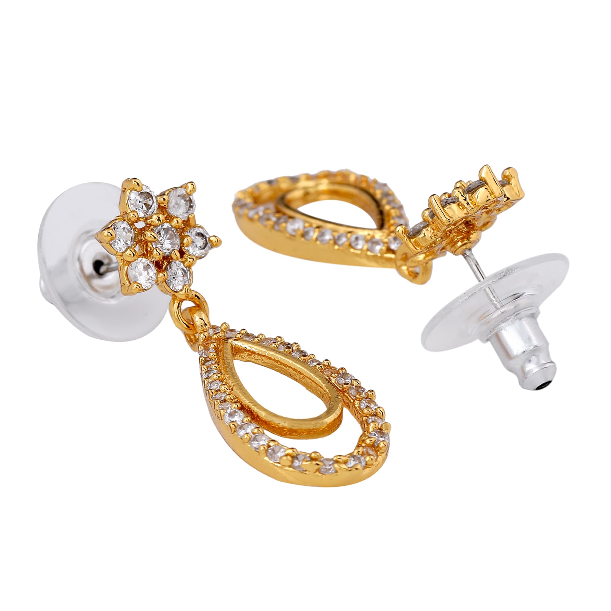 Estele Jewellery Sets for Women Gold Plated Bridal Necklace Jewellery Set with Earrings