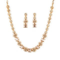 Sasitrends American Diamond Micro Gold Plated Necklace Set For Women