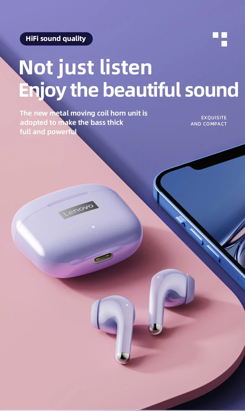 Lenovo LP40 Pro Bluetooth Noise Reduction Dual Mode Earbuds