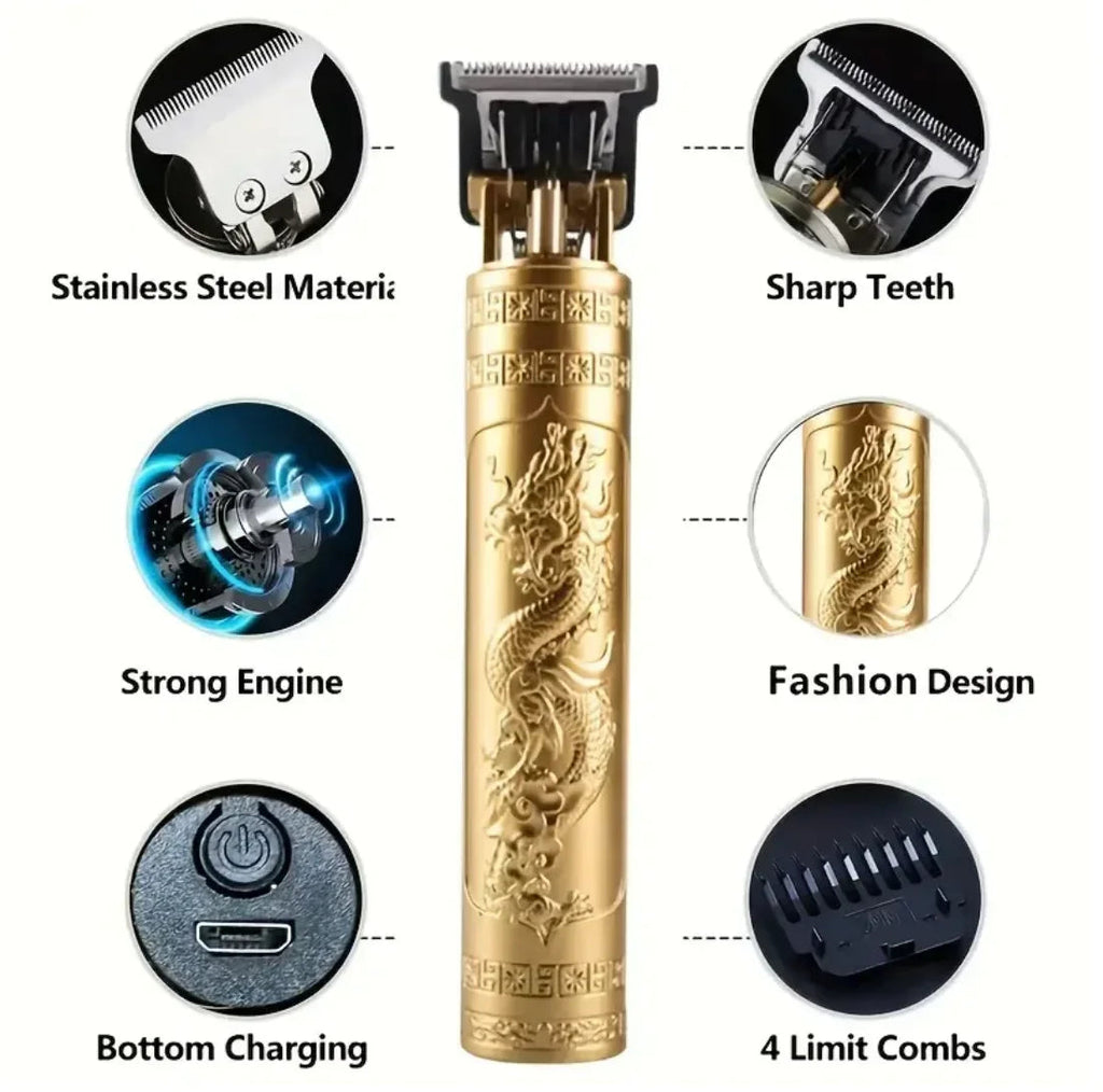 Professional Hair Clipper Cordless Electric Hair Trimmer For Men USB Rechargeable