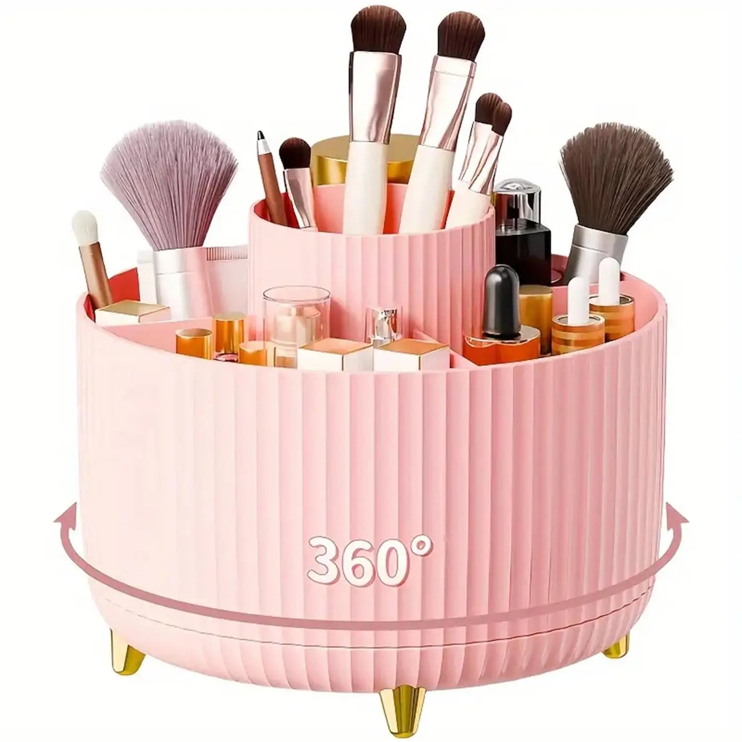 360° Rotating Makeup Cosmetics Organizer for Women