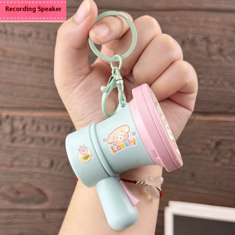 Cartoon Recording Small Horn Keychain Toy Ornament