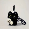 Cute Plush Keychain Featuring A Kitty Hugging A Little Fish
