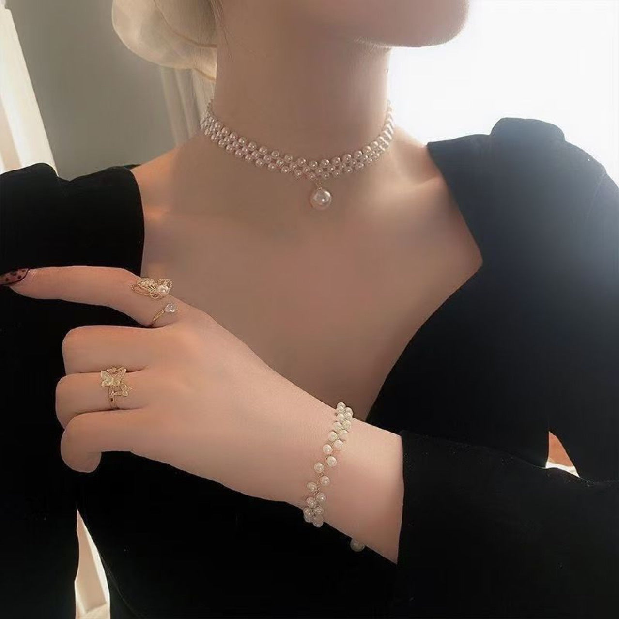 Clavicle Chain Elegant Hepburn-style High-end Fashionable Necklace