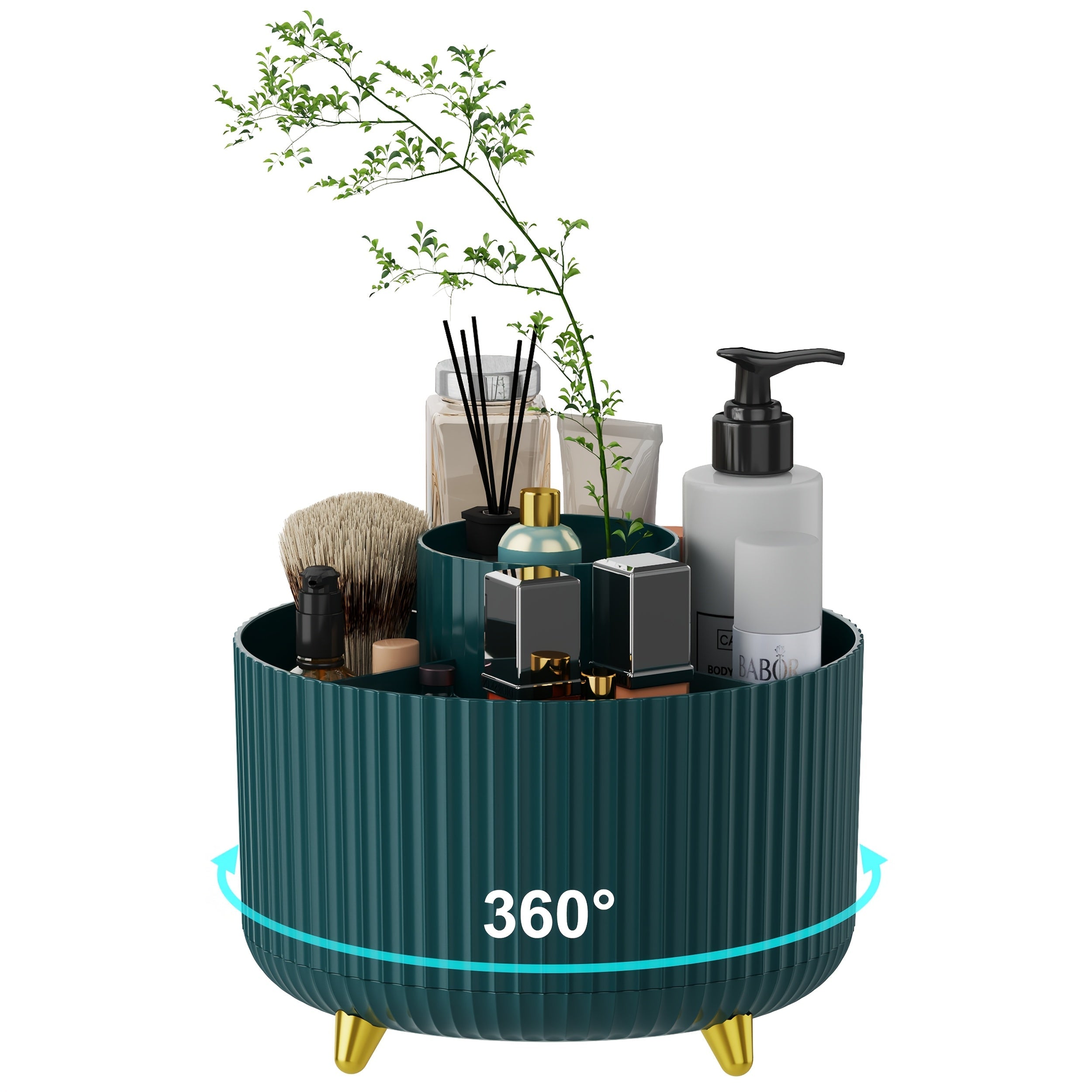 360° Rotating Makeup Cosmetics Organizer for Women
